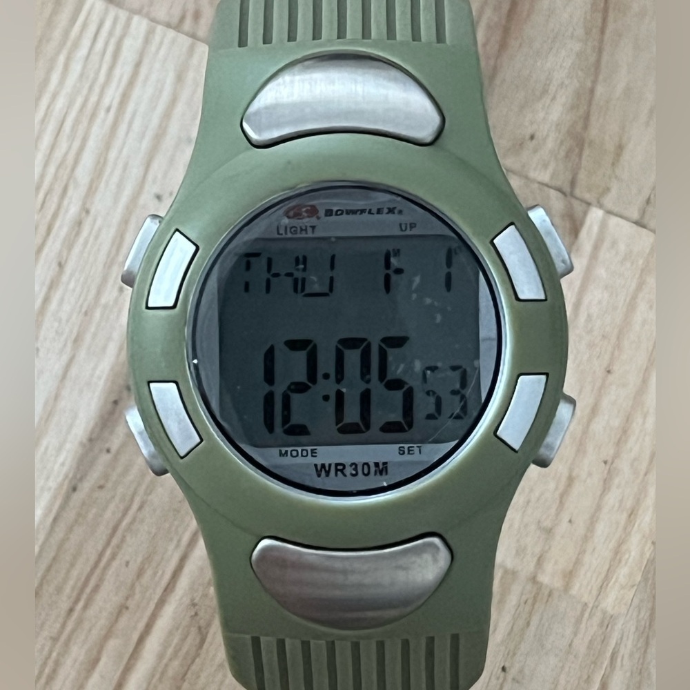 New Bowflex EZ Pro Digital Heart Rate Monitor Watch Stopwatch Day Date New Batt